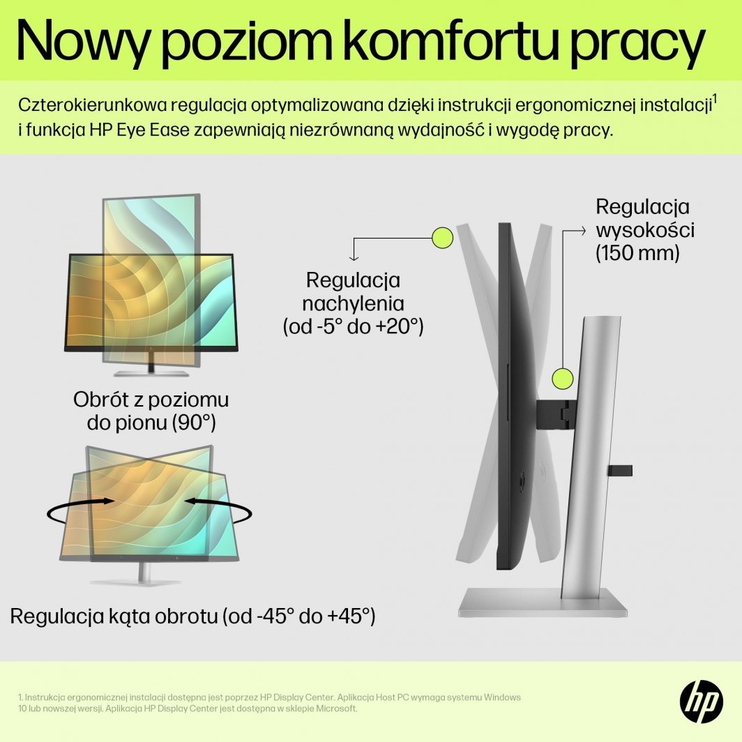 Monitor HP E27U G5, 27", 2560 x 1440 (WQHD), i zi