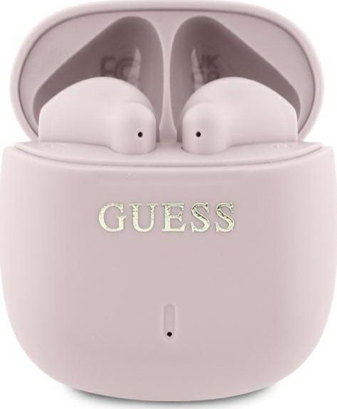 Kufje wireless Guess Classic Logo GUTWSJ14ESGP, TWS, Bluetooth 5.3, rozë