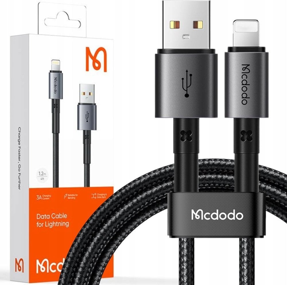 Kabllo karikimi Mcdodo USB në Lightning, 36W, 2 m, e bardhë