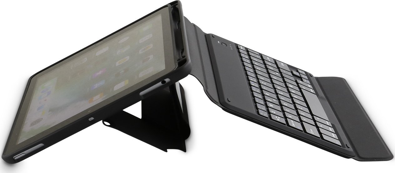 Tastierë me mbrojtëse LMP ProtectCase për iPad 10.2 7–9 Gen, lidhje Bluetooth, layout CH, e zezë
