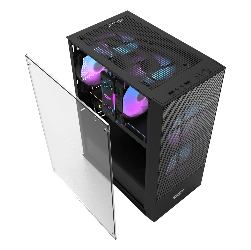 [OUTLET] Kasë Darkflash A290, Mid-Tower, e zezë