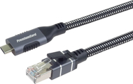 Kabllo rrjeti PremiumCord USB C në RJ45, Cat 6 FTP, 1 Gbps, gri