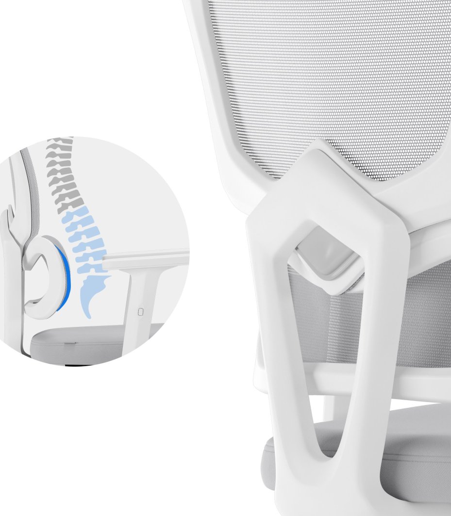 Karrige për zyrë SENSE7 Veno, e bardhë