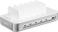 Stacion karikimi 4smarts Team, 100W, 5x USB C 1x USB A, argjendtë