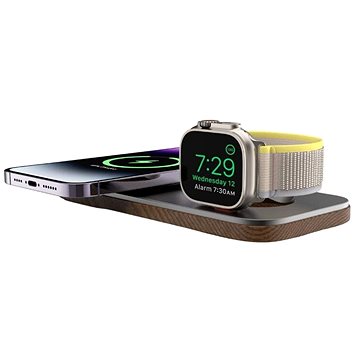 Karikues wireless CubeNest K200 2in1 MagSafe, 20W, për iPhone Apple Watch AirPods, gri