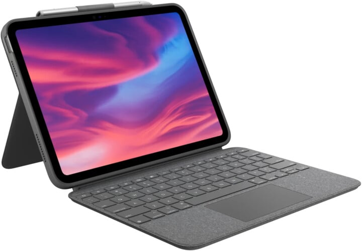 [OUTLET] Këllëf me tastierë Logitech Combo Touch për Apple iPad 2022 (10th Generation), gri