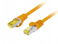 Kabllo rrjeti Lanberg Patchcord Cat 6A, S FTP, 1m, portokalli