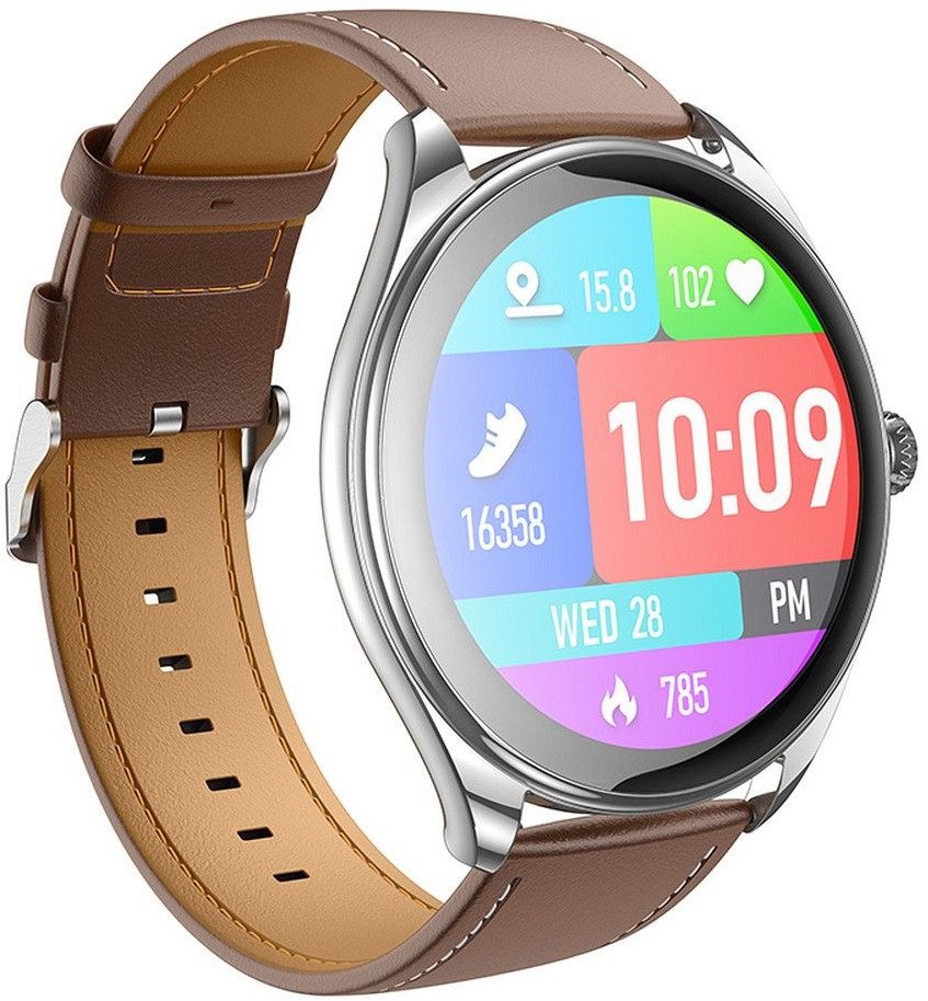 Smartwatch Hoco Y22, ekran 1.43" AMOLED, funksion thirrjesh, i zi