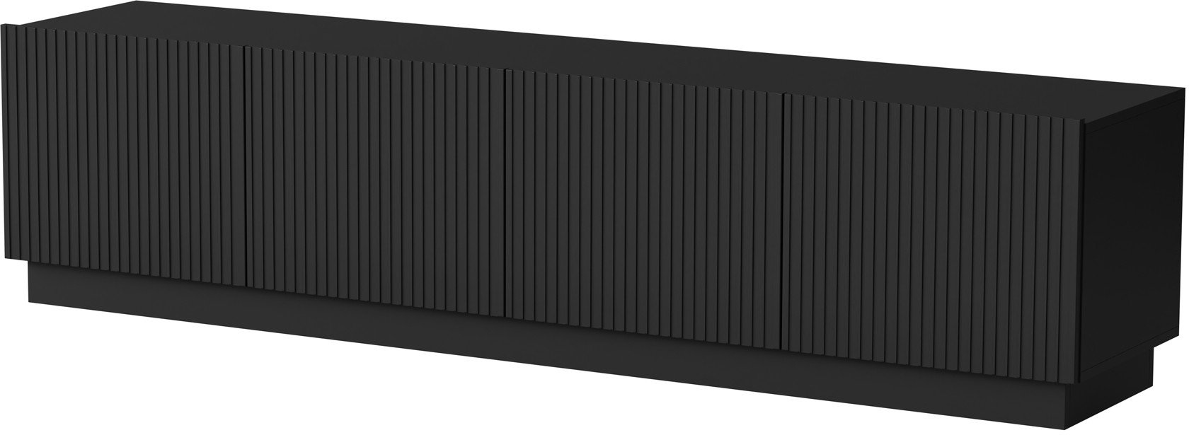 Kabinet TV Liverti 200, 200x42x48 cm, ngjyrë e zezë acacia