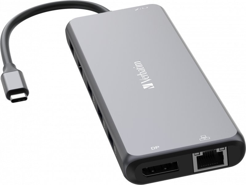 Hub USB C Verbatim CMH-13, 13 porta, 2x HDMI 1x DisplayPort, argjendtë