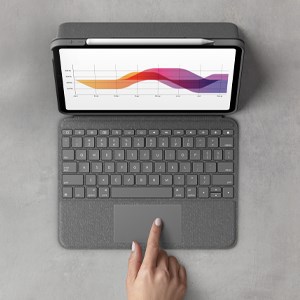 Подлога со тастатура за iPad Air (4-та и 5-та генерација) Logitech Folio Touch, сива