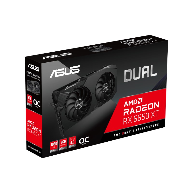 Kartë grafike ASUS Dual AMD Radeon RX 6650 XT, 8 GB GDDR6