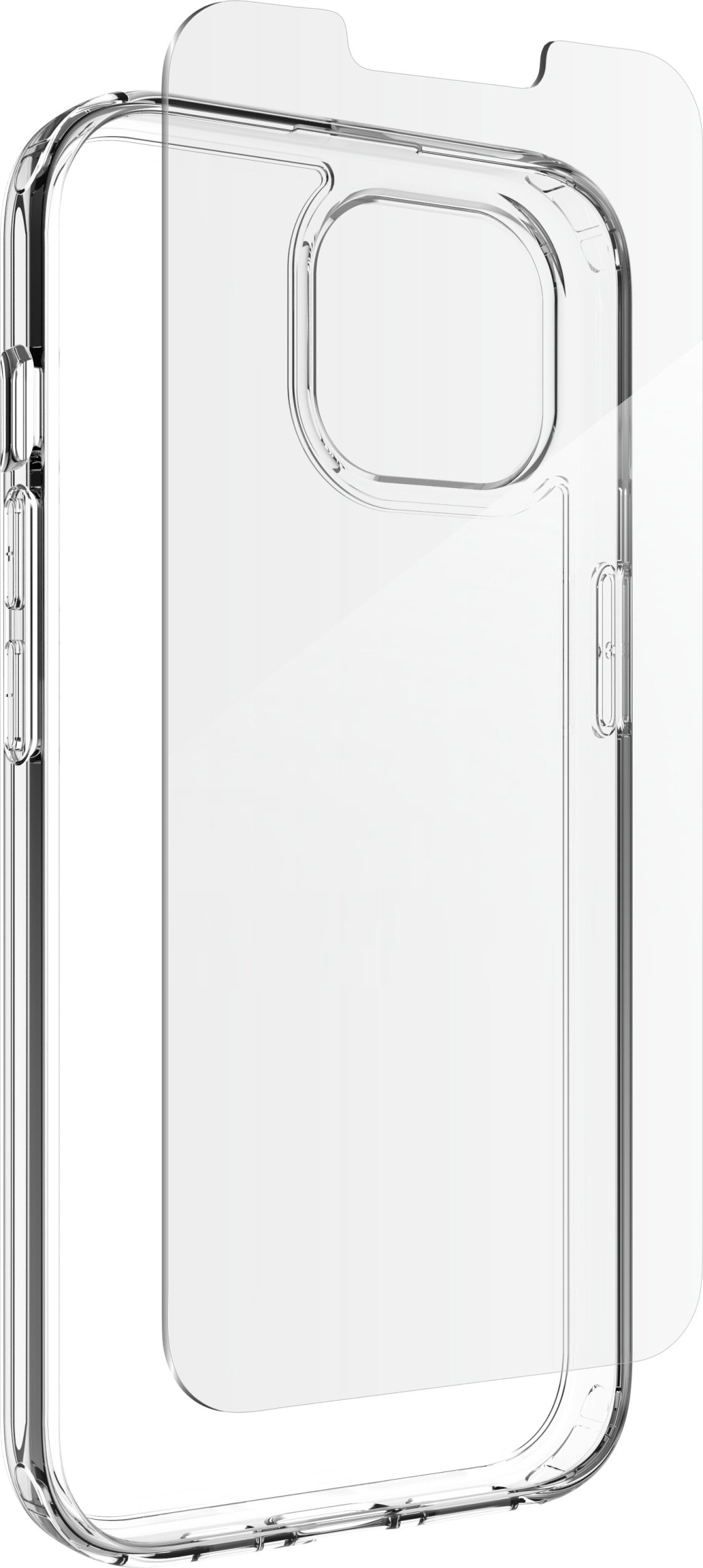 Set mbrojtës ZAGG Defence, kuti dhe xham për iPhone 16e 14 13, transparent