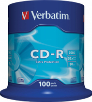 Set i CD-R Verbatim (43411), 700mb 52x, 100 copë