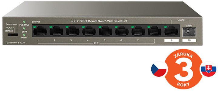 Switch Tenda TEG1110PF-8-102W
