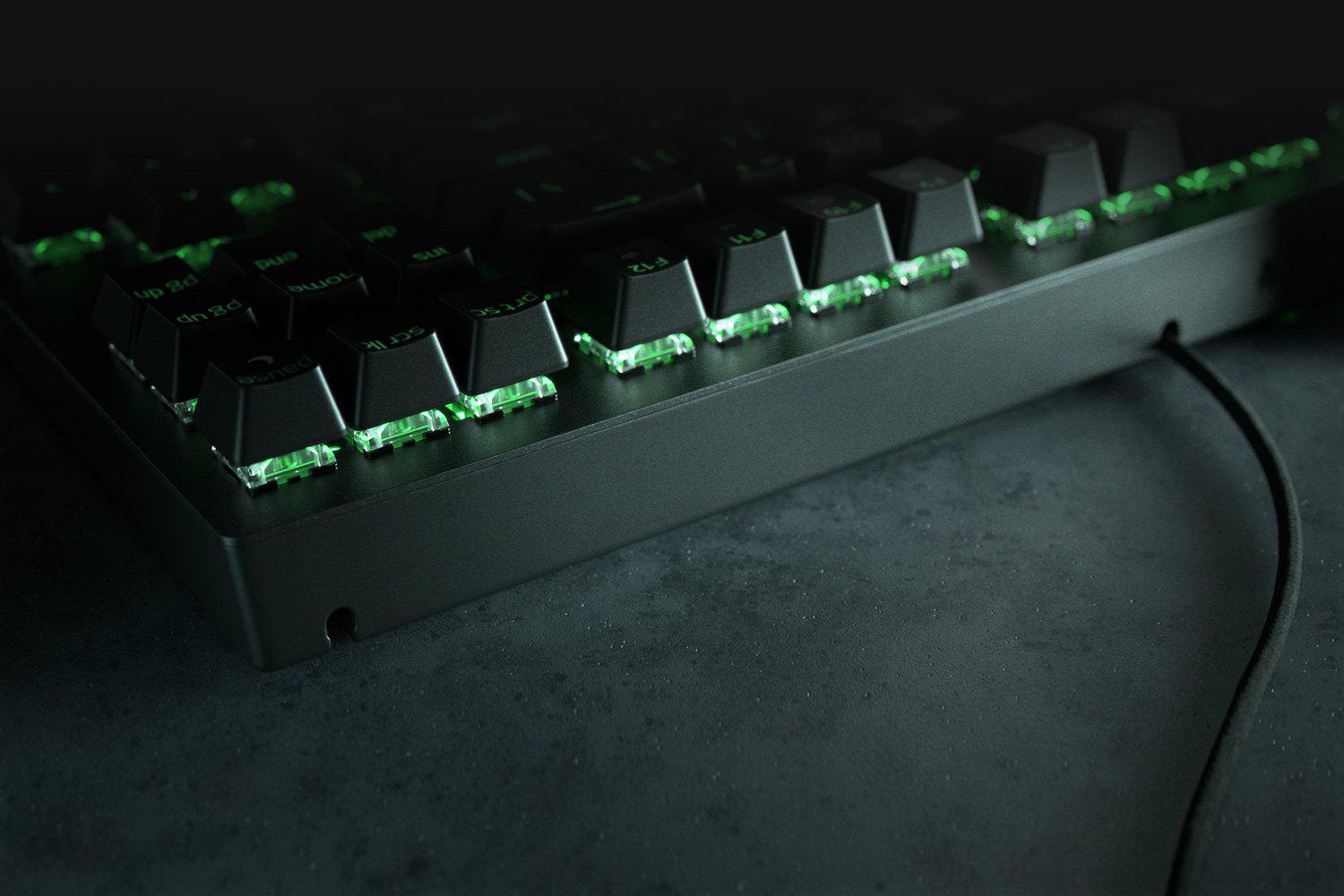Tastierë Razer BlackWidow V3 Tenkeyless Yellow, mekanike, me ndriçim RGB, e zezë