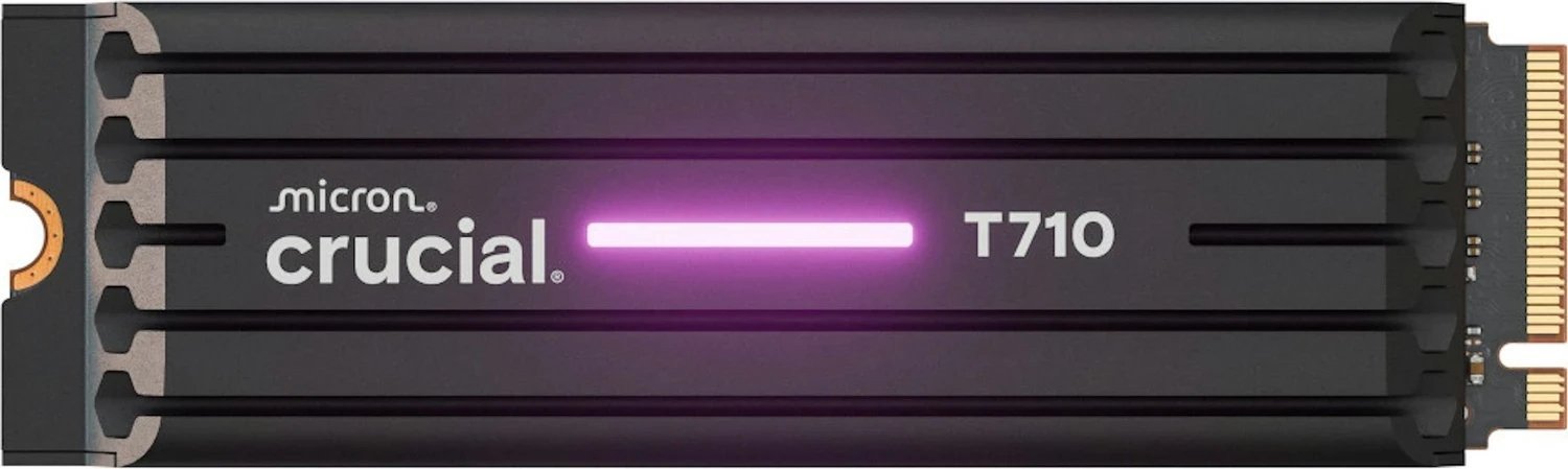 SSD Crucial T710, 2TB, NVMe, me heatsink