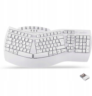 Tastierë mekanike Perixx PERIBOARD-612W, RF wireless dhe Bluetooth, full size, e bardhë
