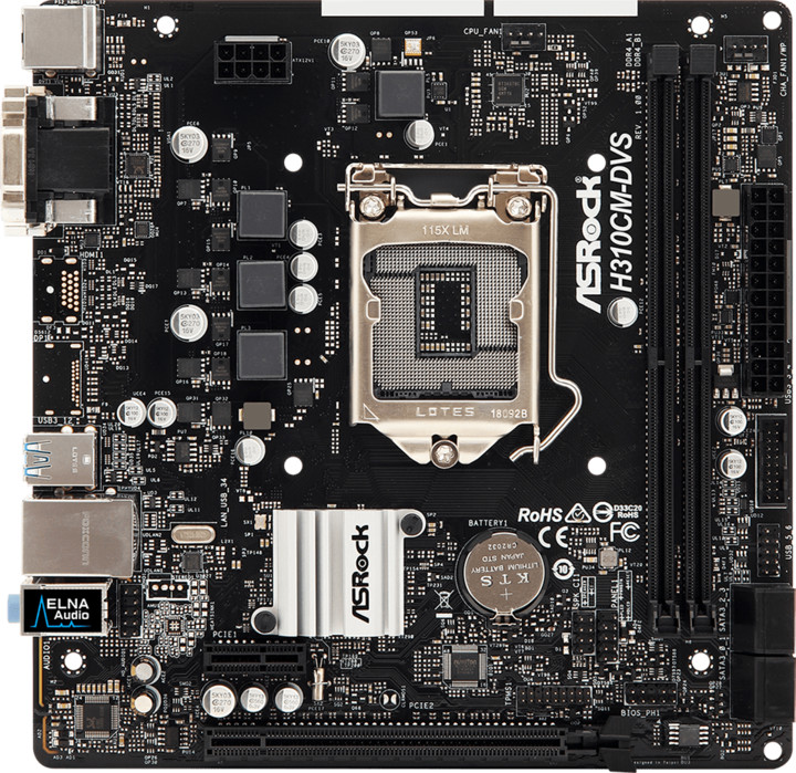 Pllakë amë ASRock H310CM-DVS - Intel H310					 