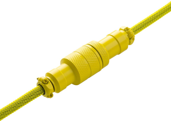 Kabllo spirale CableMod Pro, USB-C/USB-A, 1,5m, e verdhë