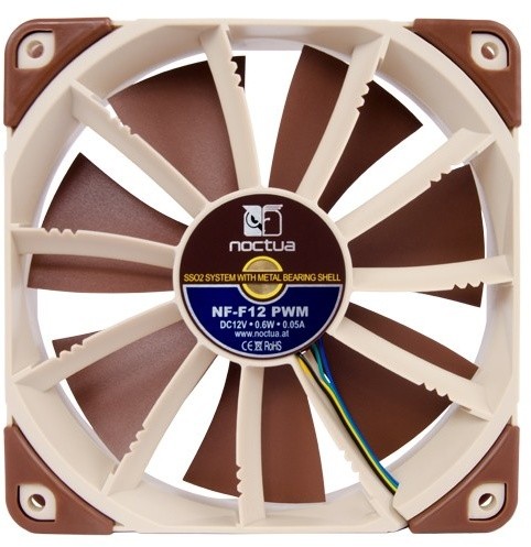 Ftohës Noctua NF-F12 PWM, 120 mm, i kaftë - bardhë