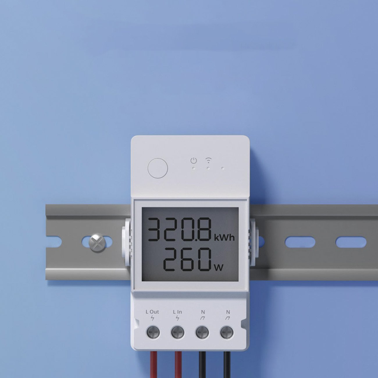 Relé inteligjente Sonoff POWR320D, WiFi, matje energjie, me ekran LCD