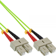 Kabllo fibër optike InLine Patch Cord Duplex SC SC, OM5 50 125µm, 7.5m, jeshile