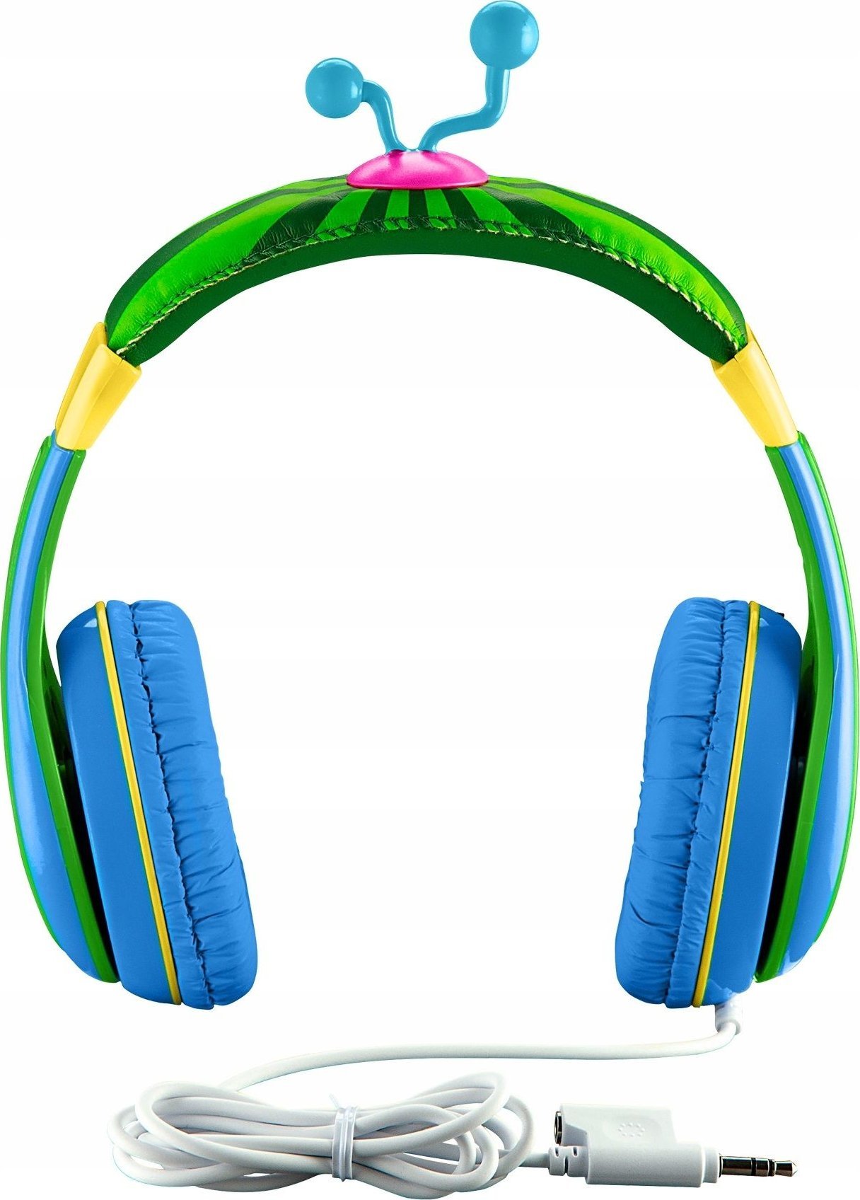 Kufje me kabllo EKids Cocomelon, për fëmijë, me share port, shumëngjyrëshe