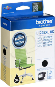 Ngjyrë për printer Brother Original LC229XLBK, e zezë