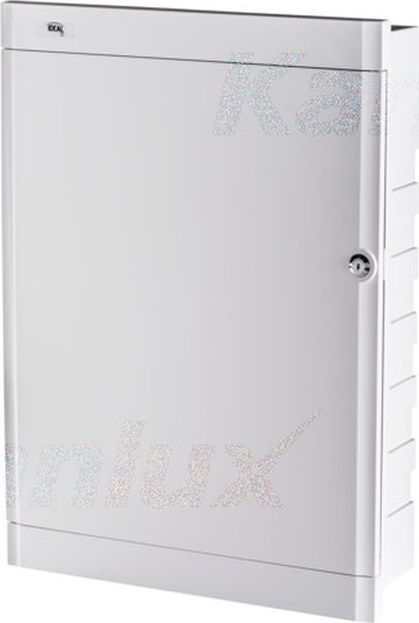 Bord distribuimi multimedial Kanlux KDB-F54P-M, 1x18, metalik, i bardhë