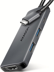 USB hub Axagon HMC-5H8K, 5 në 1, HDMI 8K, PD 100W, gri