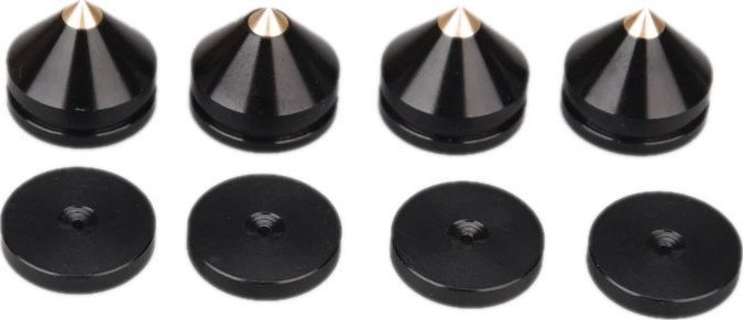 Spikes për altoparlantë Mozos SPS-P04, set 4 copë, alumin, të zeza