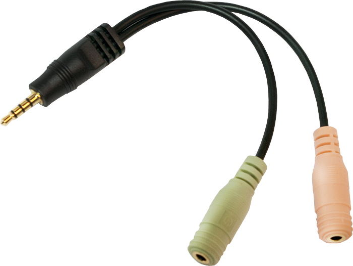 Kabllo ndarës audio LogiLink CA0021, Jack 3.5mm në 2x Jack 3.5mm, 0.15m, i zi