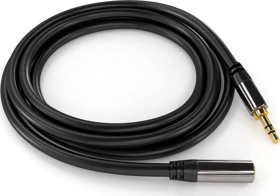 Kabllo zgjatuese audio PremiumCord, Jack 3.5mm mashkull në femër, 3m, e zezë