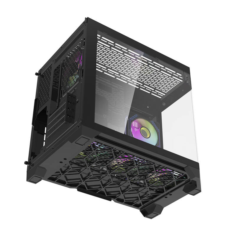 Kuti kompjuteri DarkFlash FT418, M-ATX Mini Tower, 6 ftohës RGB, e zezë