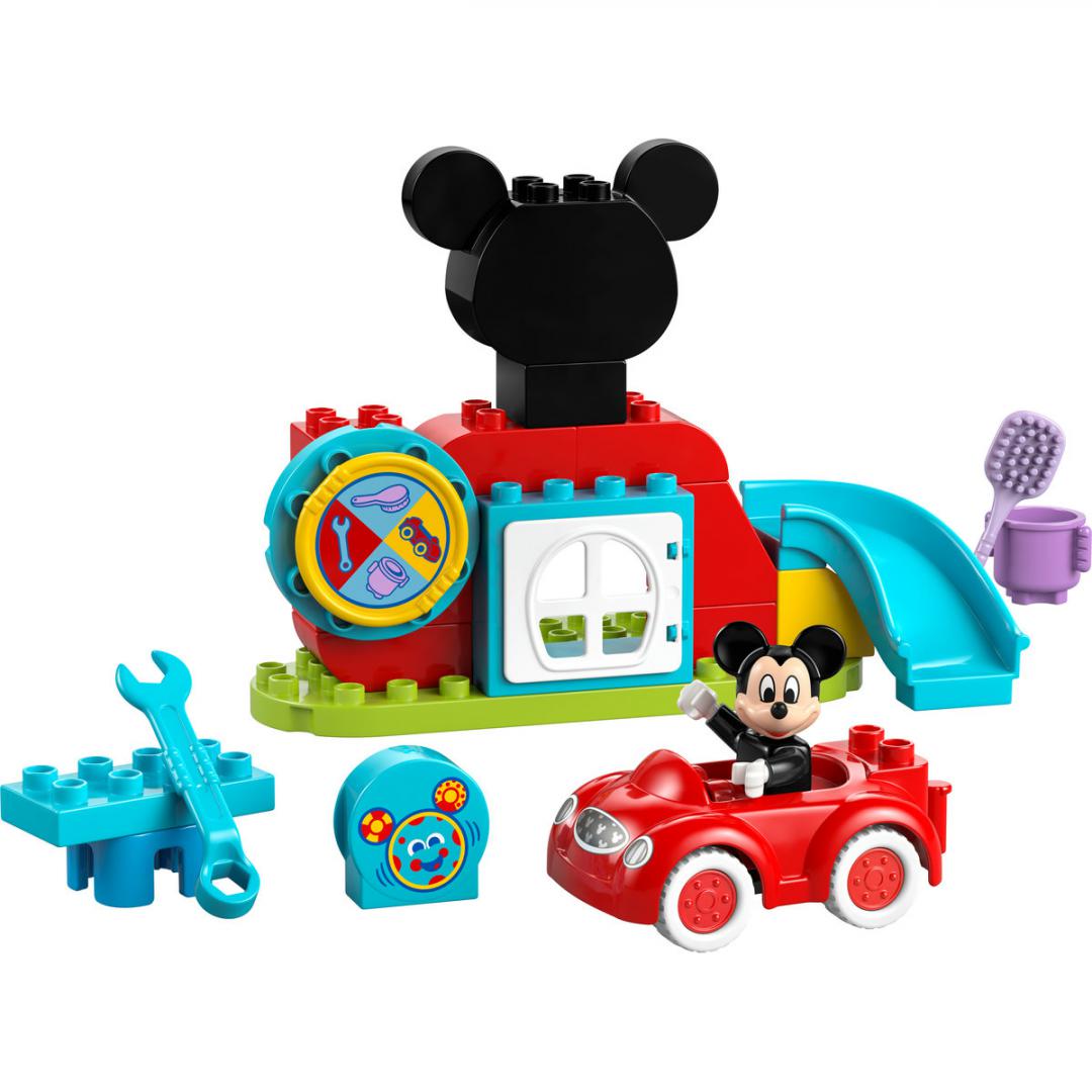 Set ndërtimi Disney Mickey Mouse Clubhouse Car, lodër për fëmijë, shumëngjyrësh