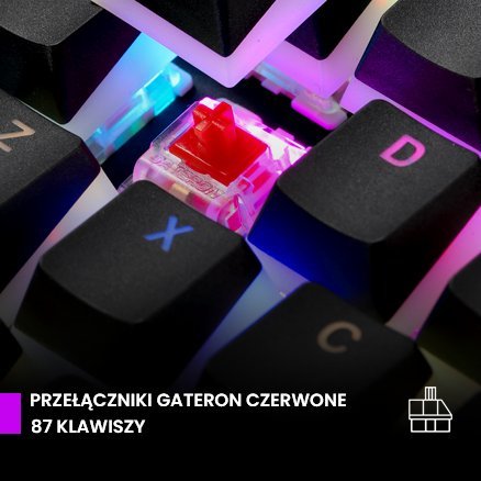 Tastierë Preyon Red Blitz Claw Gateron Red, US, e zezë