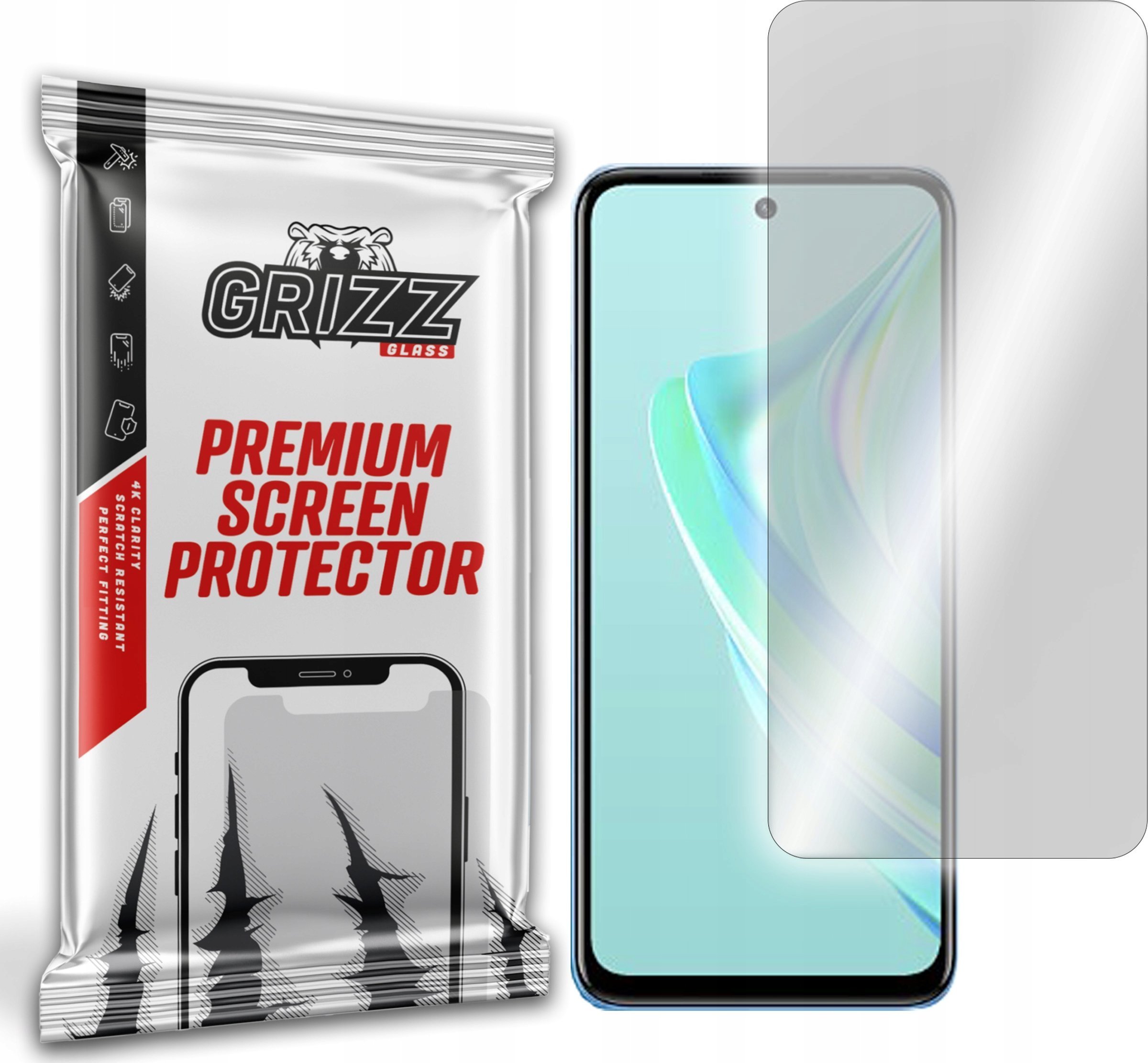 Xham mbrojtës GrizzGlass HybridGlass për Infinix Hot 20, hibrid, transparent