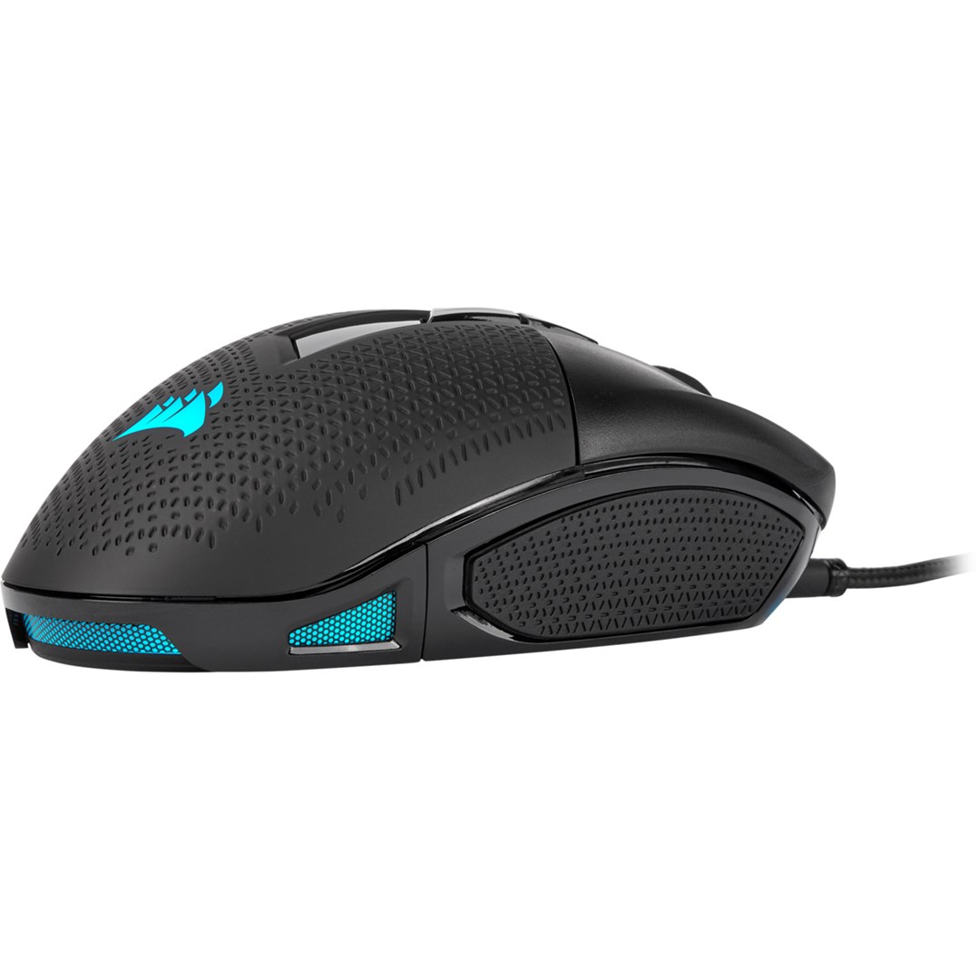 Гејминг глушец Corsair NIGHTSWORD RGB, со кабел, 18000 DPI, црн