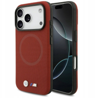 Mbulesë telefoni BMW M FW Metal Logo MagSafe për iPhone 17 Pro, magnetike, e kuqe