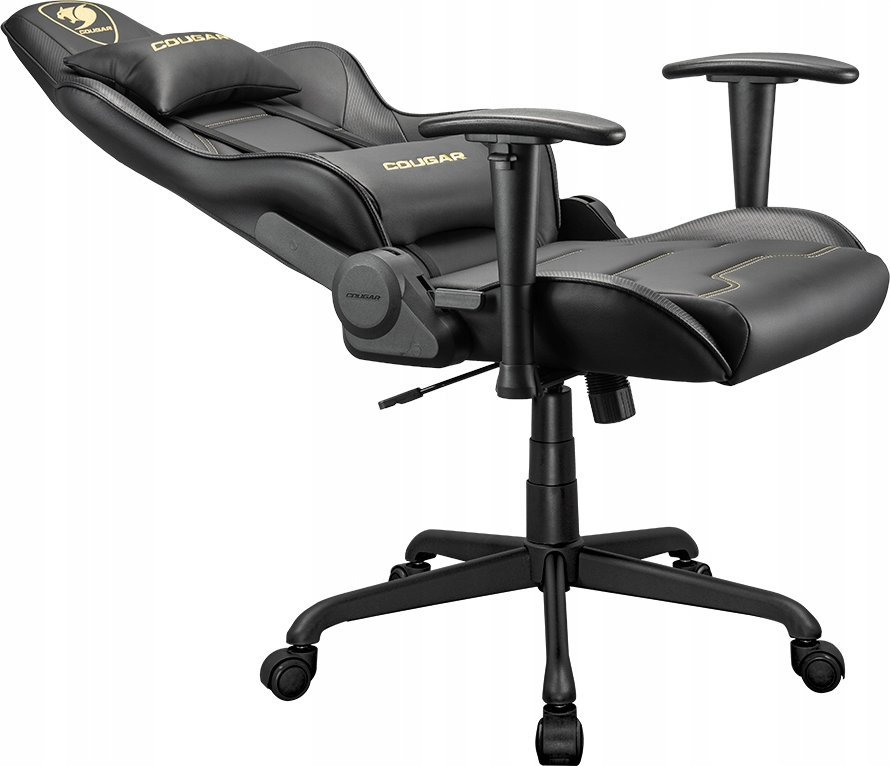Karrige gaming Cougar Armor Elite Royal, ergonomike, e zezë e artë