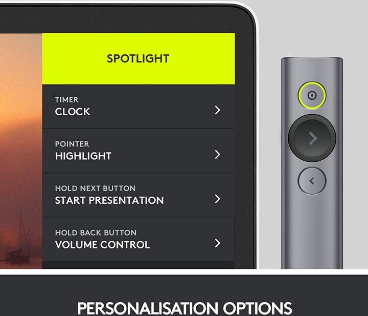 Prezantues Logitech Spotlight, i hirtë