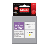 Ngjyrë për printer Activejet AB-1000YN (zëvendësim për Brother LC1000Y/LC970Y), 36 ml, e verdhë
