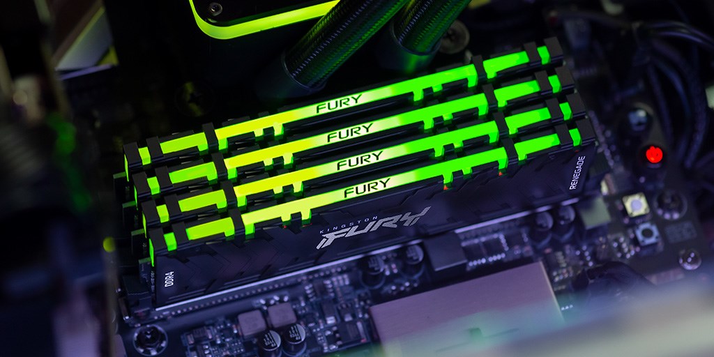 Memorie RAM Kingston FURY Renegade RGB, 32GB, DDR4, 3200MT/s, e zezë