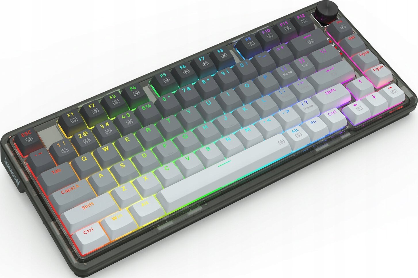 Tastierë mekanike gaming Redragon Ucal Pro, 75%, RGB, gri