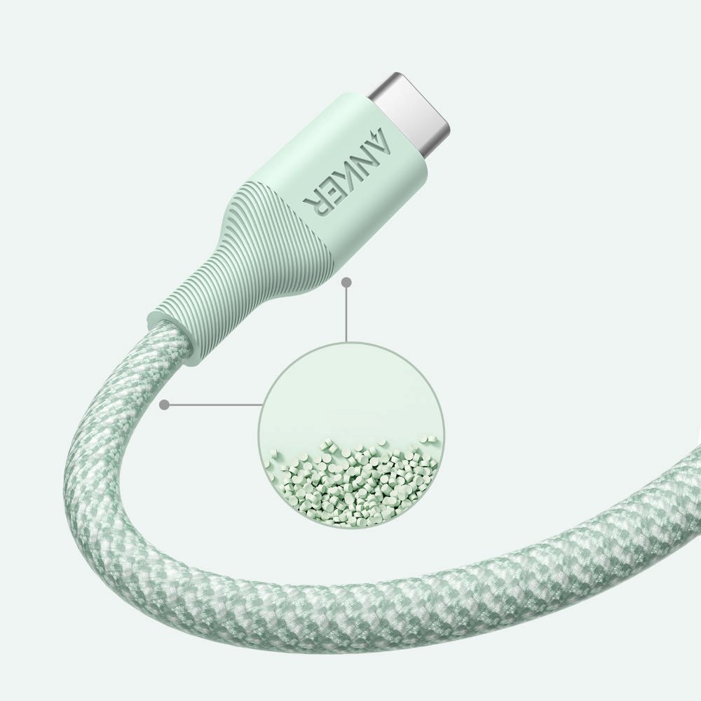 Kabllo Anker, USB-C / USB-C, 1.8 m, e gjelbër