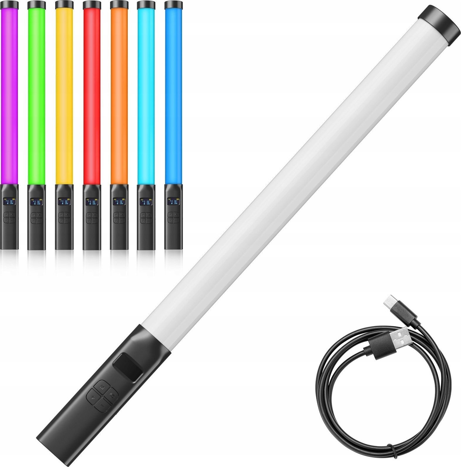 Lampë studio Ulanzi VL119, tub LED RGB, 50cm, e bardhë