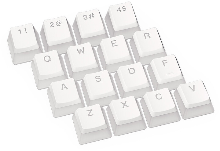 Taste Endorfy KC104, 104 copë, PBT, të bardha