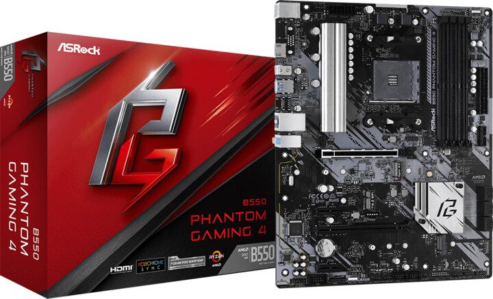 Pllakë amë ASRock B550 Phantom Gaming 4 - AMD B550