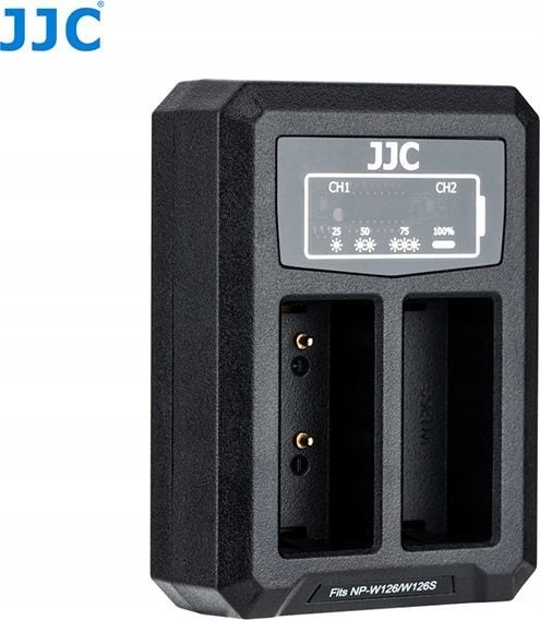 Karikues baterie JJC DCH Dual, për Fujifilm NP-W126 NP-W126S, USB